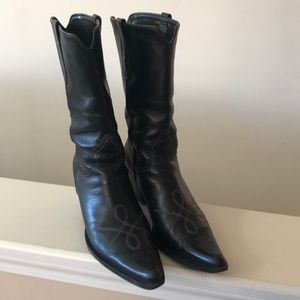 Franco Sarto black cowboy boot